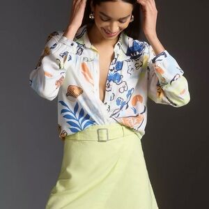 Maeve by Anthropologie - Alida Contrast Buttondown Shirt